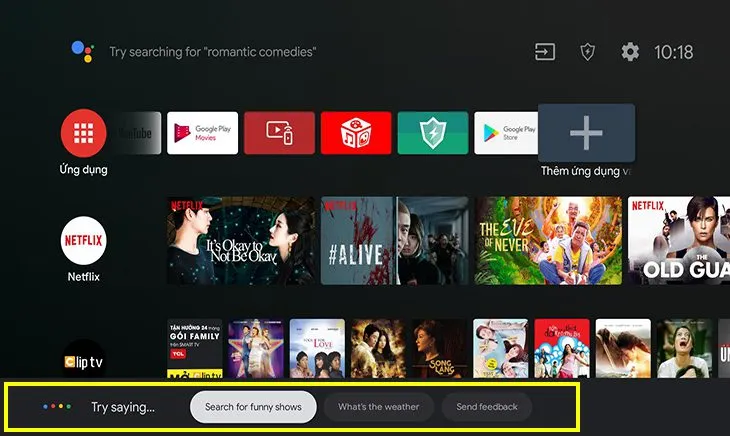 Điều khiển tivi TCL bằng giọng nói