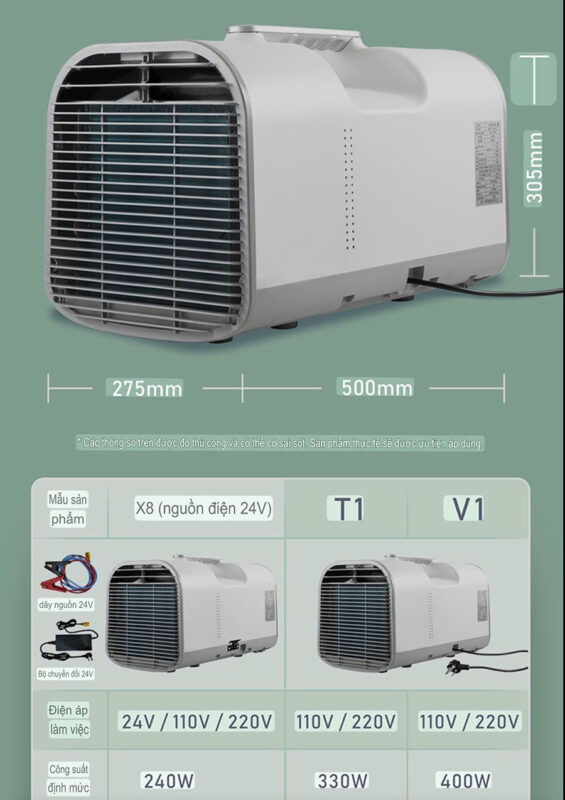 Điều Hòa Mini Xách Tay X8pro 24V – Giải Pháp Làm Mát Di Động Hiệu Quả, Tiết Kiệm Cho Mọi Không Gian