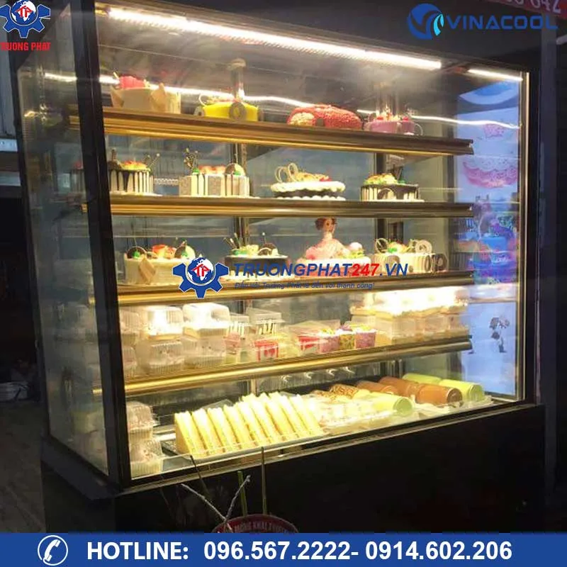 Tủ trưng bày bánh gato chuyên dụng giúp giữ độ ẩm cho cốt bánh