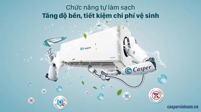 Chức năng tự làm sạch của điều hòa Casper
