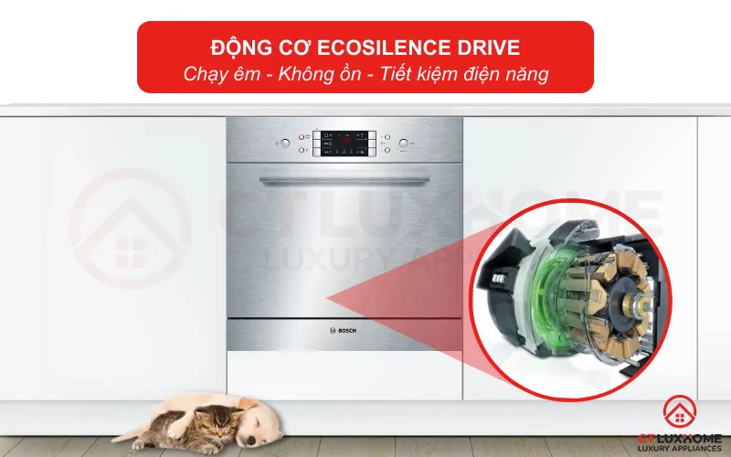 EcoSilence Drive là động cơ không chổi than, được nghiên cứu giúp làm giảm độ ồn, tiết kiệm năng lượng