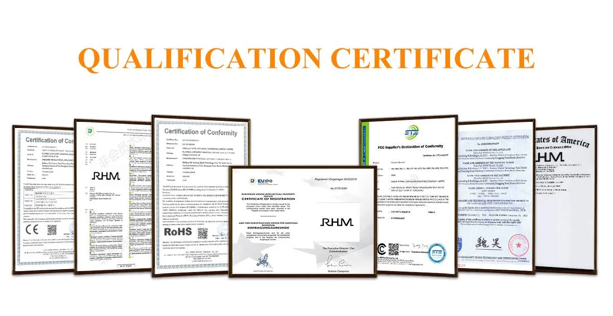 Các chứng nhận chất lượng và bằng sáng chế âm học của RHM