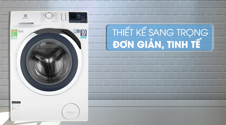 Thiết kế đơn giản của máy giặt Electrolux EWF9024BDWA giúp không gian sống thêm phần sang trọng