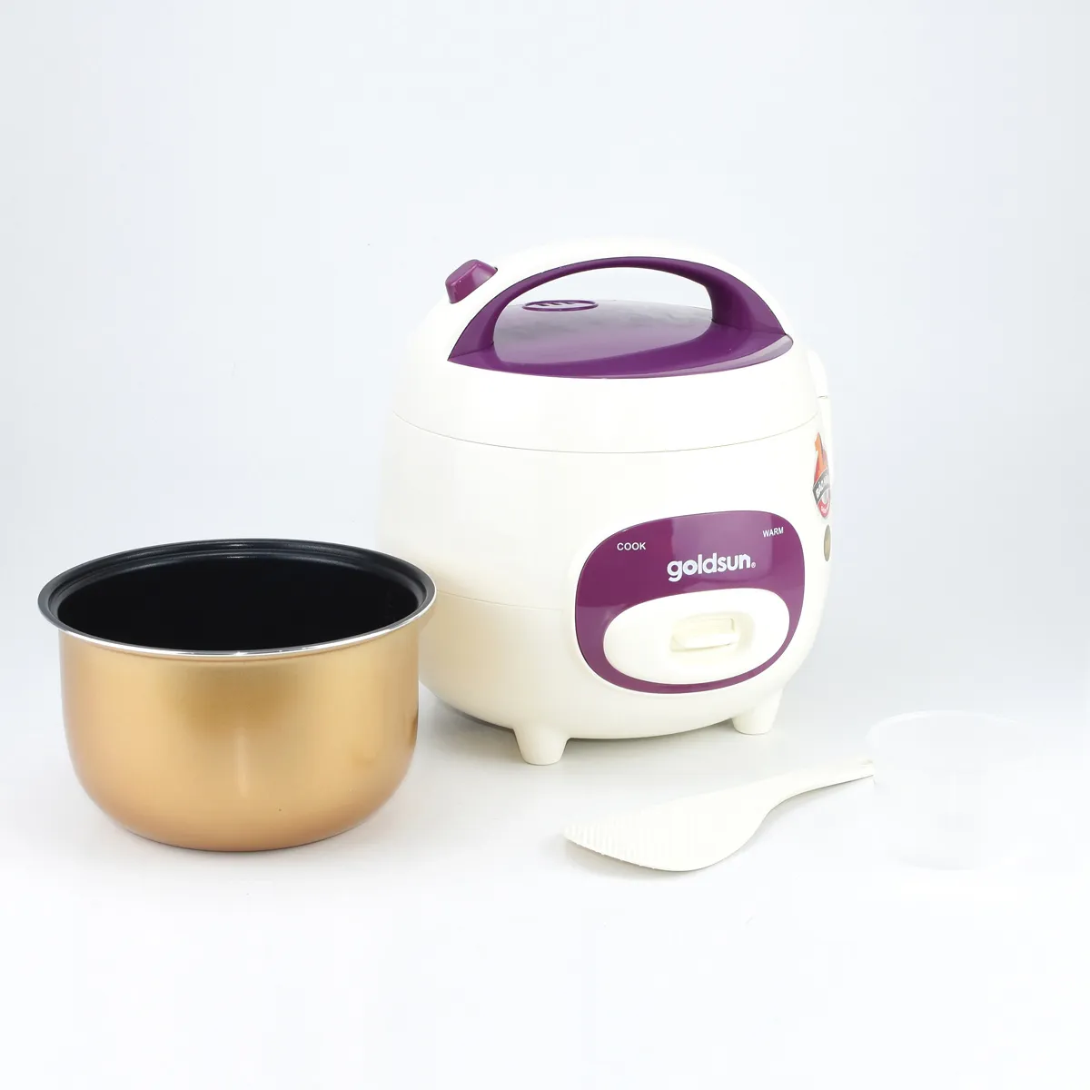Thiết kế lòng nồi cơm điện goldsun 1l bằng hợp kim nhôm 3 lớp siêu bền