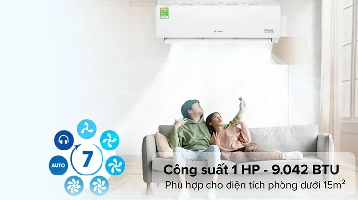 Điều hòa Gree Inverter công suất 1 HP cho phòng dưới 15m2