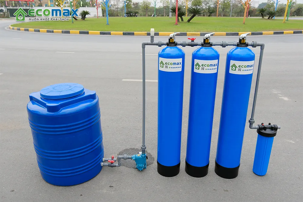 Thiết bị lọc nước giếng khoan nhiễm phèn sắt màu vàng, mùi tanh nóng ECO-G03