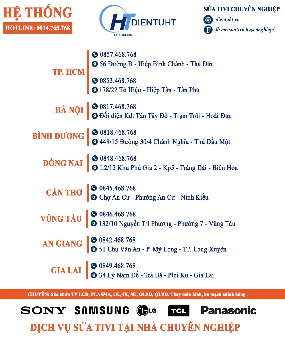 Logo Điện tử HT và các chi nhánh trên hệ thống