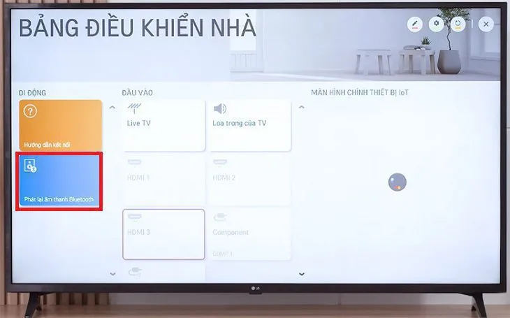 Chuyển chế độ sang phát âm thanh qua Bluetooth để bắt đầu quá trình đồng bộ