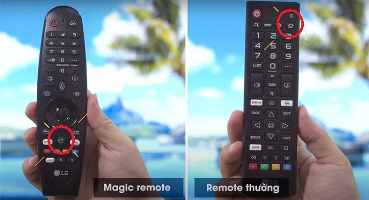 Nhấn vào các biểu tượng chức năng nhanh trên remote để tiết kiệm thời gian cài đặt