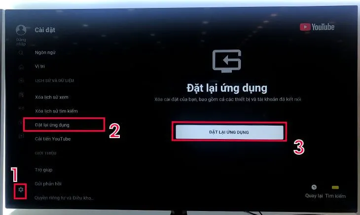 Cách tải lại Youtube trên tivi LG