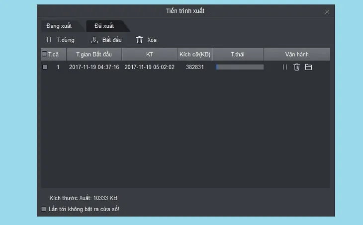 Bước 7: Chờ để file xuất ra, để xuất video nhanh hay chậm thì tùy thuộc vào dung lượng máy tính của bạn.