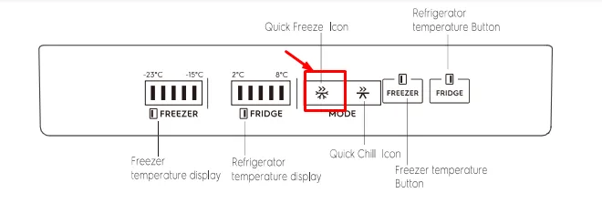 Kích hoạt chế độ làm đông nhanh Quick Freeze