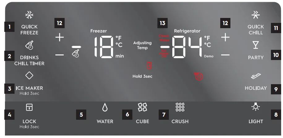 Cách chỉnh tủ lạnh Electrolux màn hình cảm ứng hiện đại