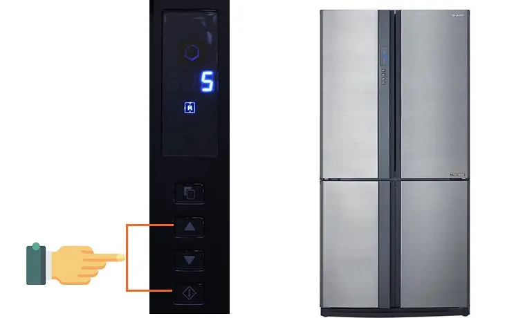 Tắt chuông báo mở cửa tủ lạnh Sharp