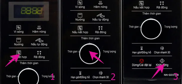 Chế độ nấu kết hợp 3 mức