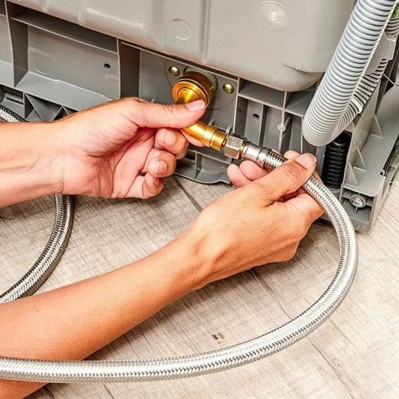 Nối đường cấp nước của máy với nguồn nước sạch