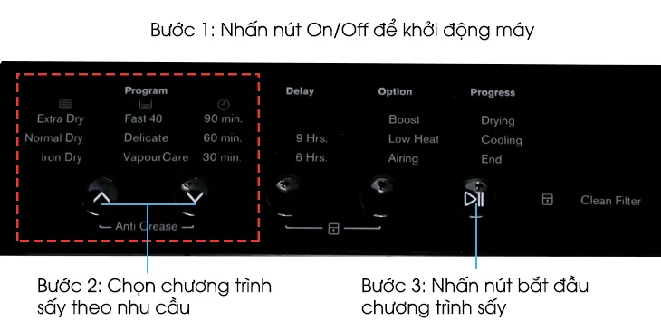 Chương trình sấy cơ bản