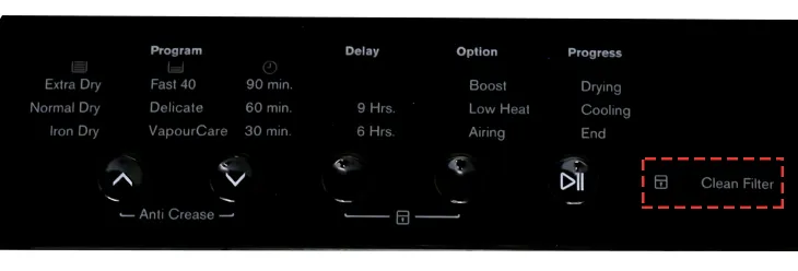 Đèn báo vệ sinh lưới lọc