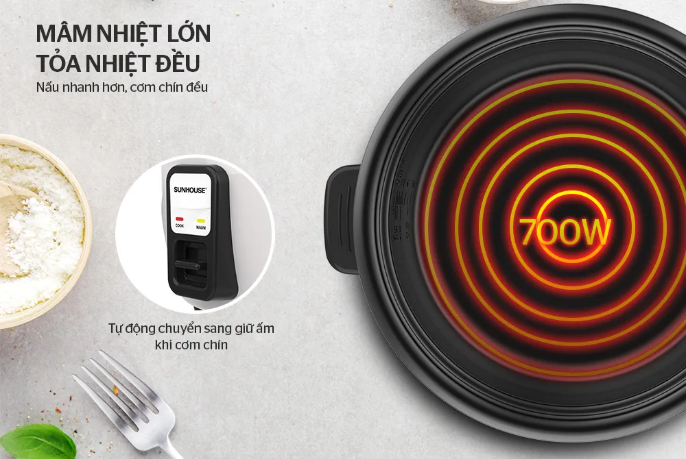 Mâm nhiệt 700W truyền nhiệt đều