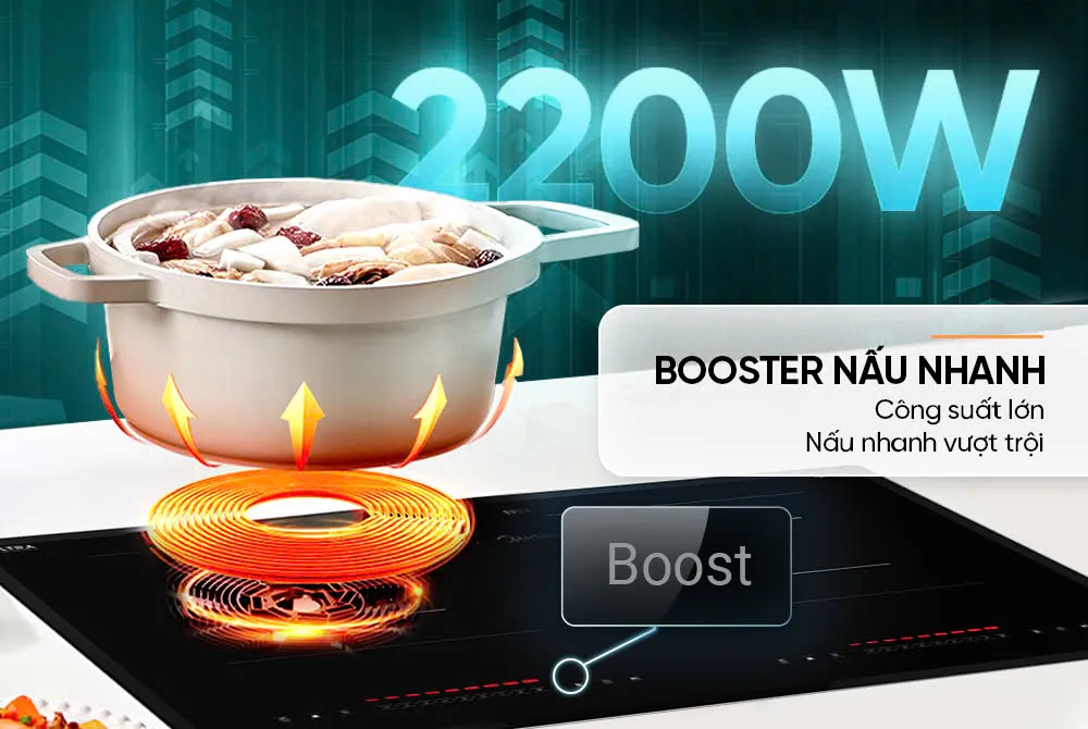 Chức năng Booster tăng công suất nấu nhanh