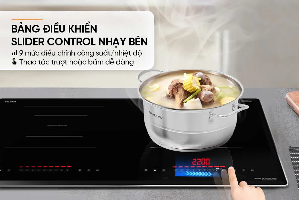 Bảng điều khiển cảm ứng Slider Control 9 cấp nhiệt