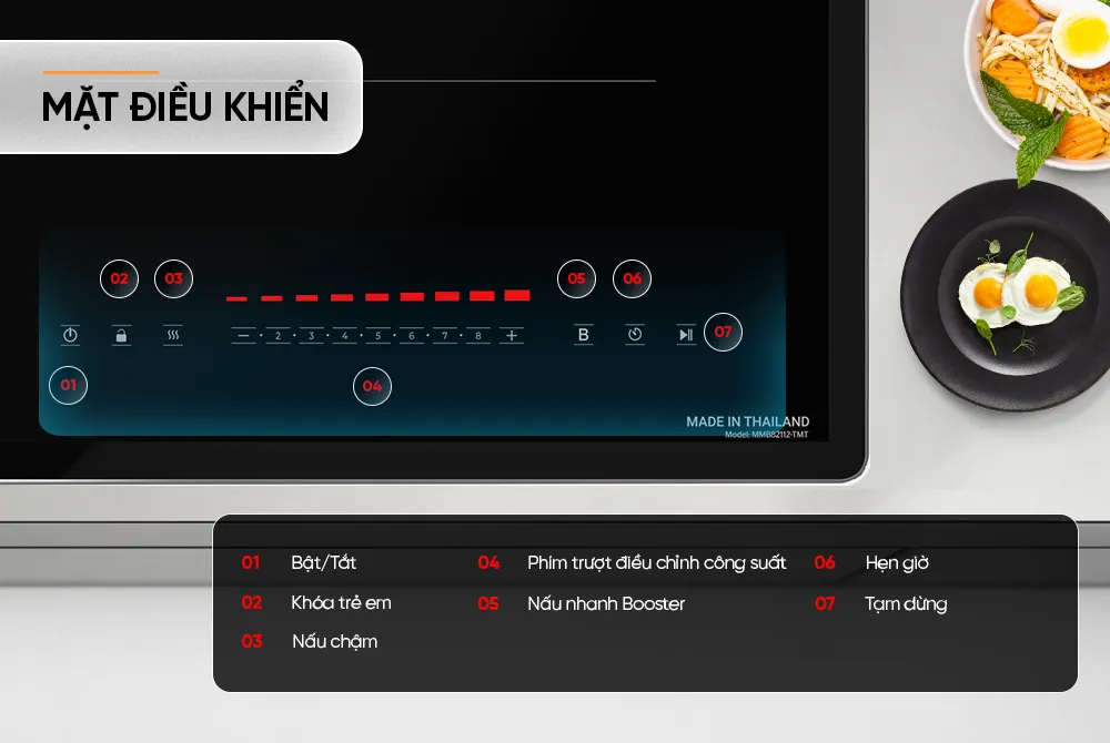Các tính năng an toàn của bếp điện từ Sunhouse