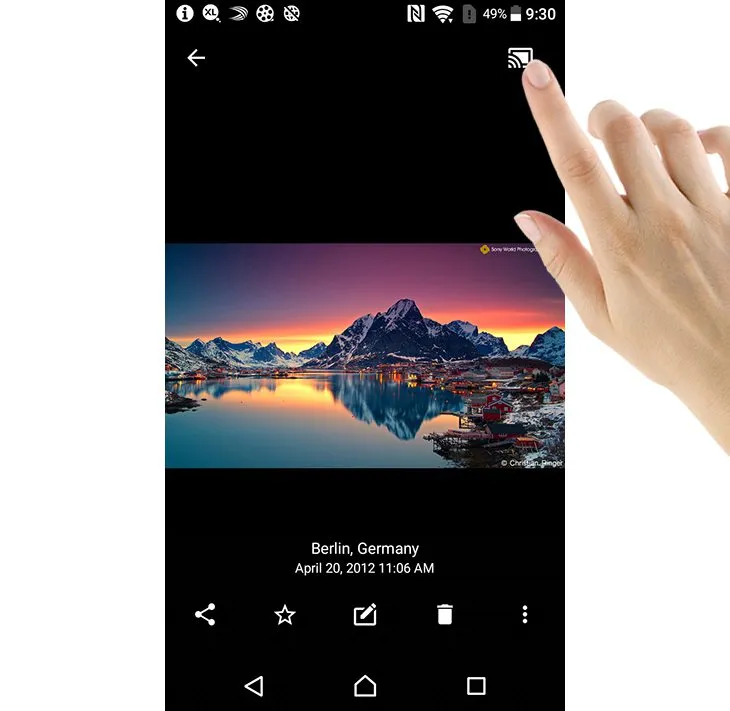 Biểu tượng chia sẻ hình ảnh đặc trưng trên các dòng điện thoại thông minh hiện nay