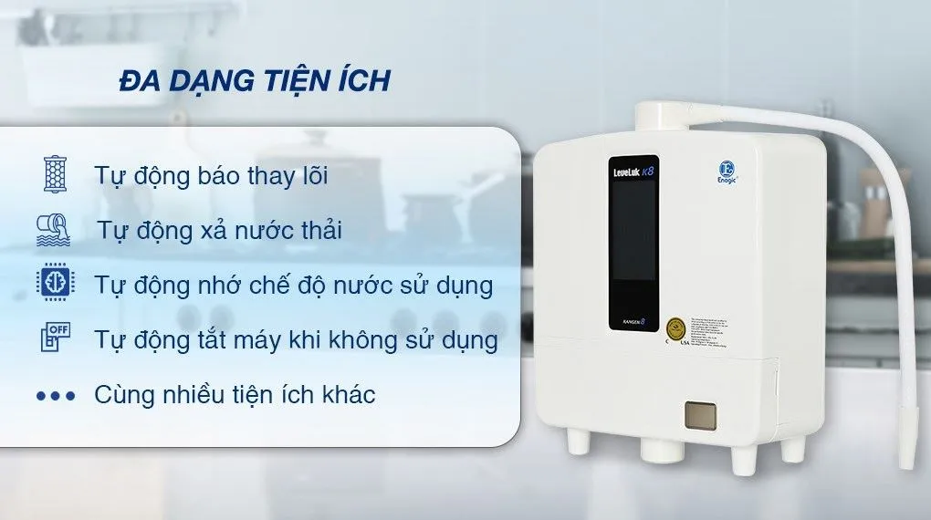 Các tính năng thông minh và tiện ích tích hợp trên máy Kangen