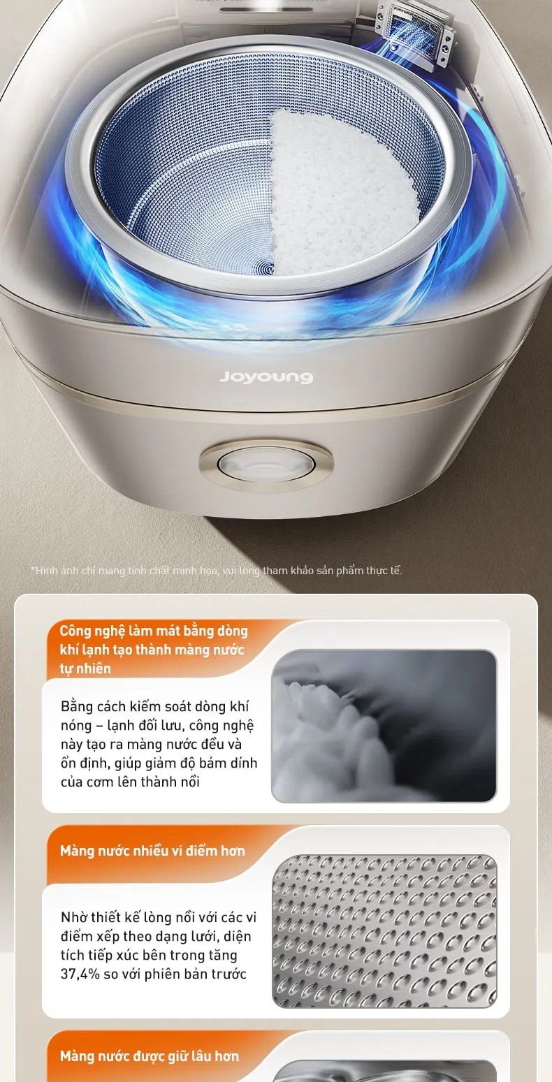 Cận cảnh bề mặt 316L và hiệu quả chống dính của nồi cơm điện không dính