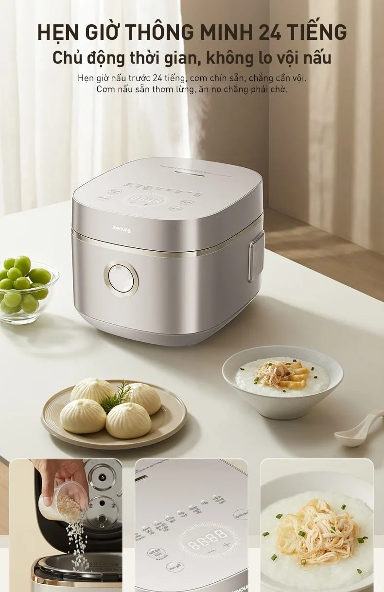 Tính năng hẹn giờ và các món ăn đa dạng nấu từ nồi cơm điện không dính