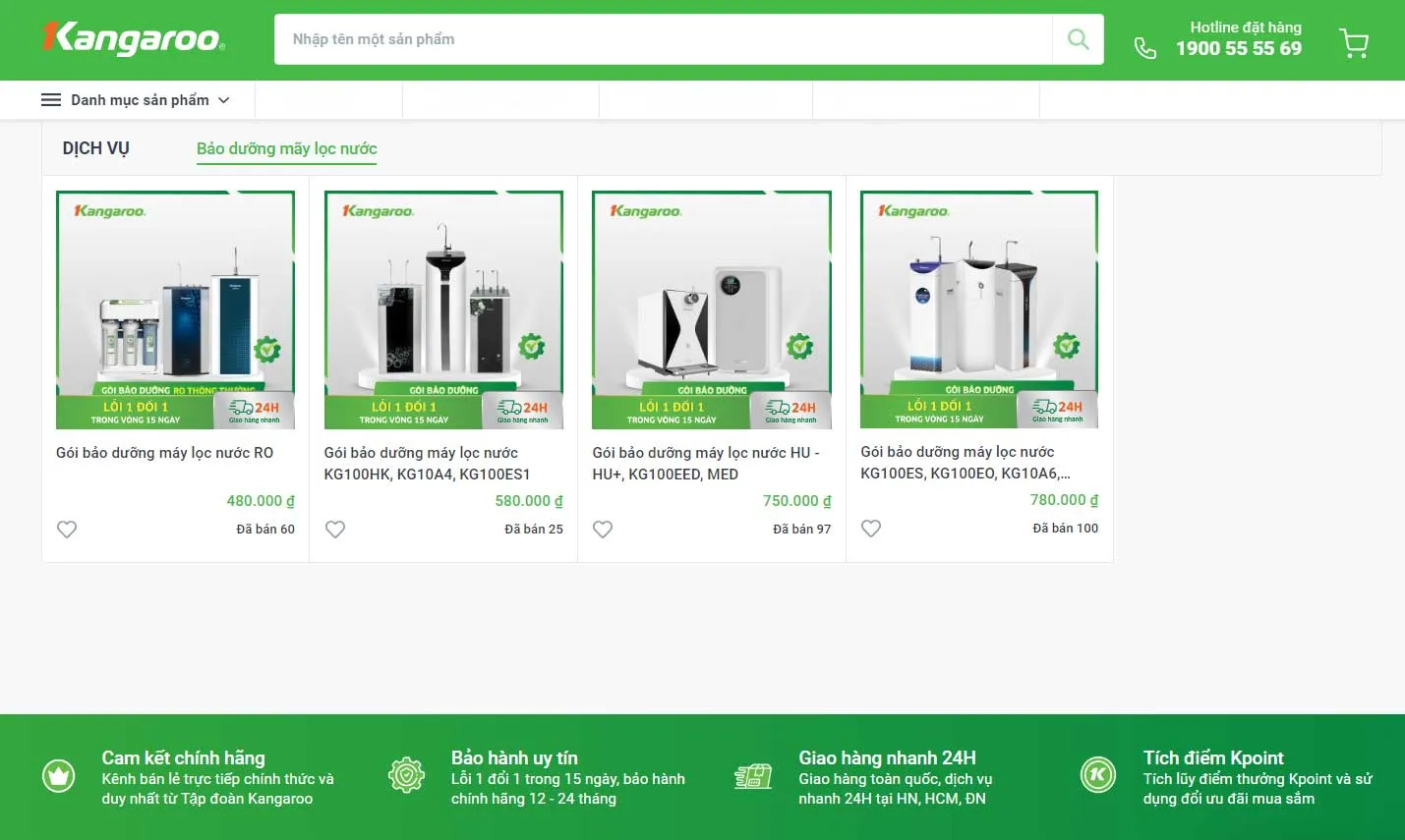 Kangaroo bảo dưỡng máy lọc nước chuyên nghiệp theo định kỳ