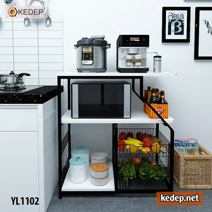 Kệ bếp YL1102 với thiết kế bo góc tinh tế