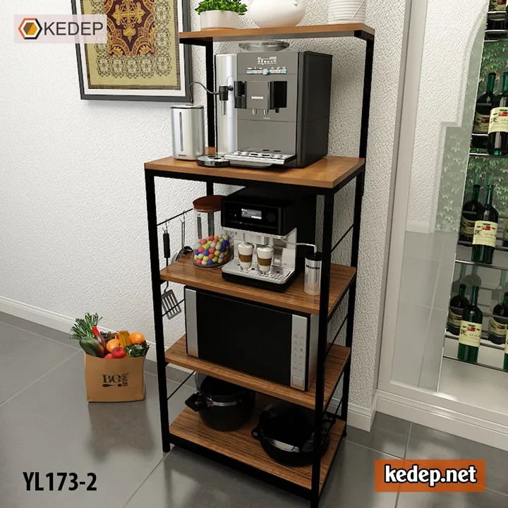 Kệ YL173-2 với thiết kế giá đỡ cong ở tầng trên