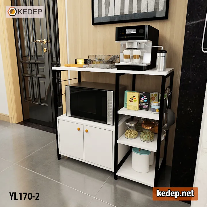Kệ YL170-2 với 2 tủ gỗ và 4 ngăn chứa