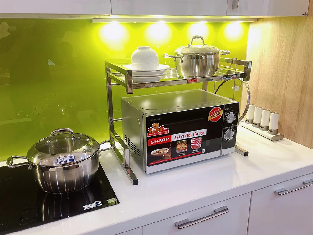Kệ để lò vi sóng inox 304 đa năng tiết kiệm không gian bếp