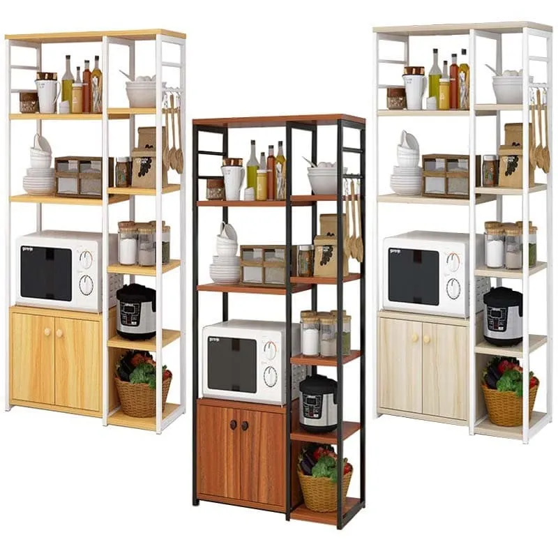 Kệ lò vi sóng khung sắt có tủ gỗ GHTop-5121