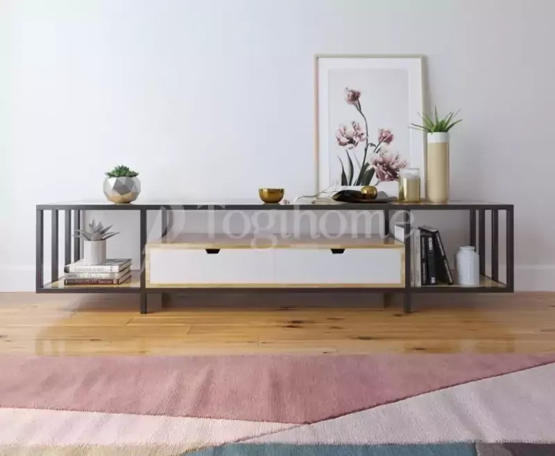 Kệ tivi bằng sắt đơn giản phù hợp nhà ở hiện đại