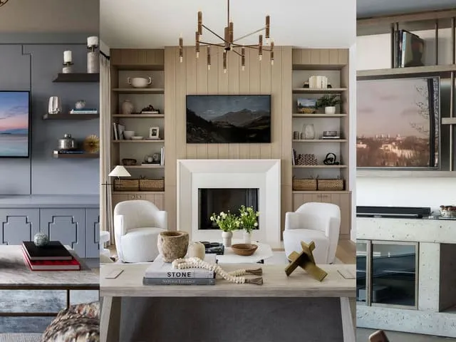 Mẫu kệ tivi kết hợp bàn làm việc mẫu 6