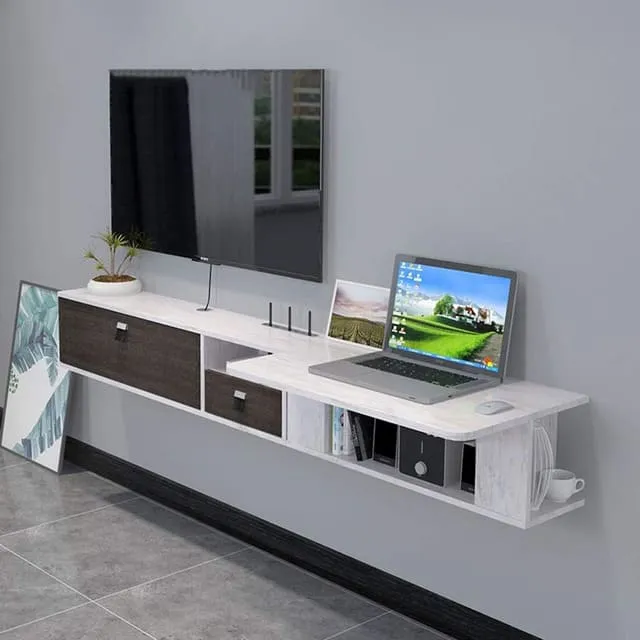 Mẫu kệ tivi kết hợp bàn làm việc mẫu 28