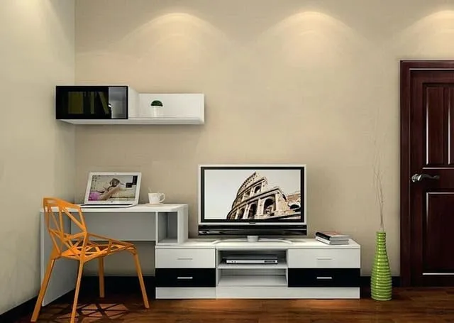 Mẫu kệ tivi kết hợp bàn làm việc mẫu 30