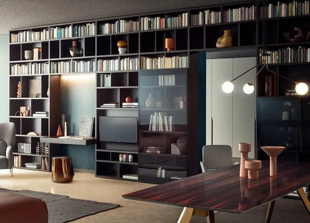 Mẫu kệ tivi kết hợp bàn làm việc mẫu 4