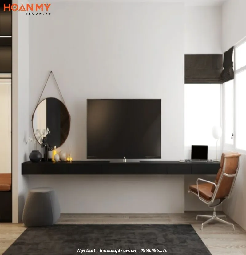 Mẫu kệ tivi kết hợp bàn học