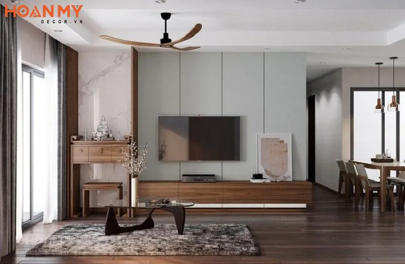 Bàn thờ kết hợp kệ tivi