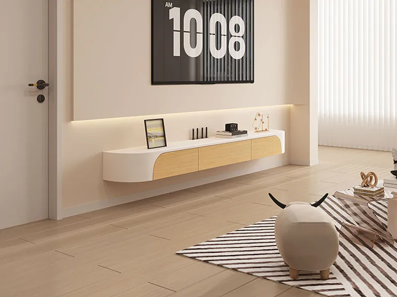 Kệ tivi phòng khách chung cư hiện đại có mức giá phù hợp với ngân sách của đa số gia đình Việt