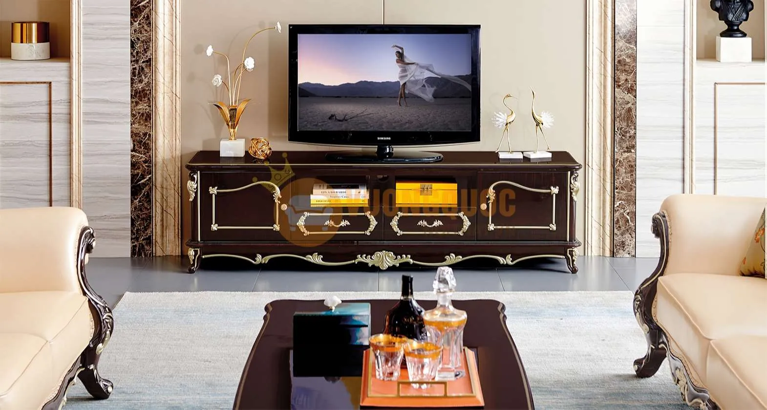 Mẫu kệ tivi tân cổ điển đẹp JVN622AK mang lại vẻ đẹp sang trọng và đẳng cấp cho phòng khách