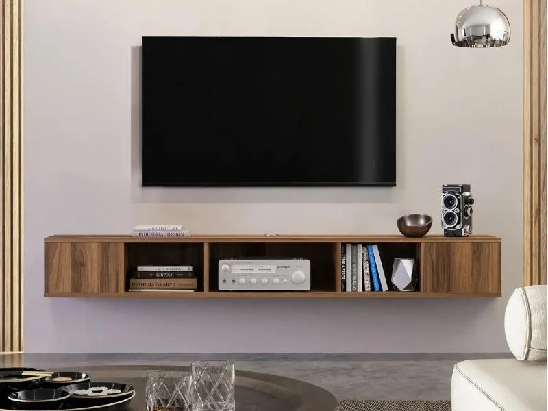 Kệ tivi nhựa Composite giả gỗ tinh tế (Nguồn: Sưu tầm)