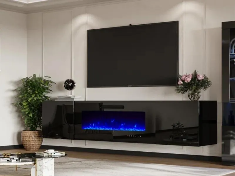 Mẫu kệ tivi treo nhựa có khả năng chịu lực không cao bằng các dòng kệ làm từ gỗ tự nhiên hoặc kim loại (Nguồn: Sưu tầm)