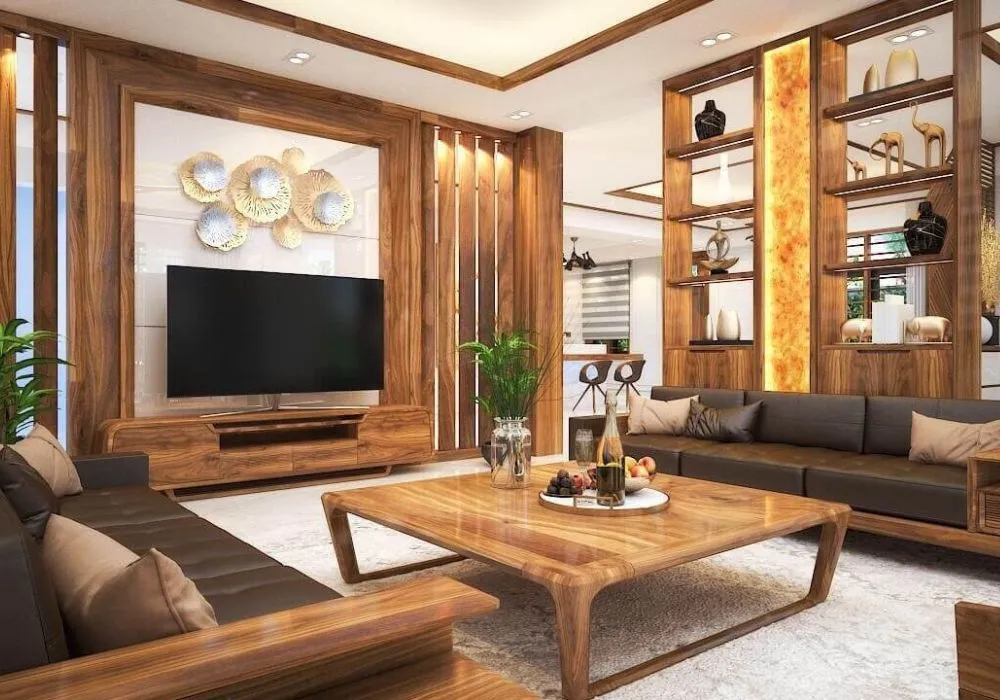 kệ tivi vách ngăn phòng khách