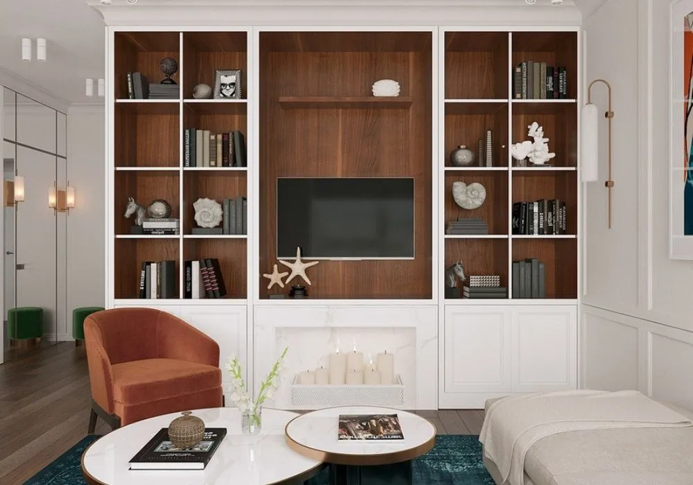 kệ tivi vách ngăn phòng khách