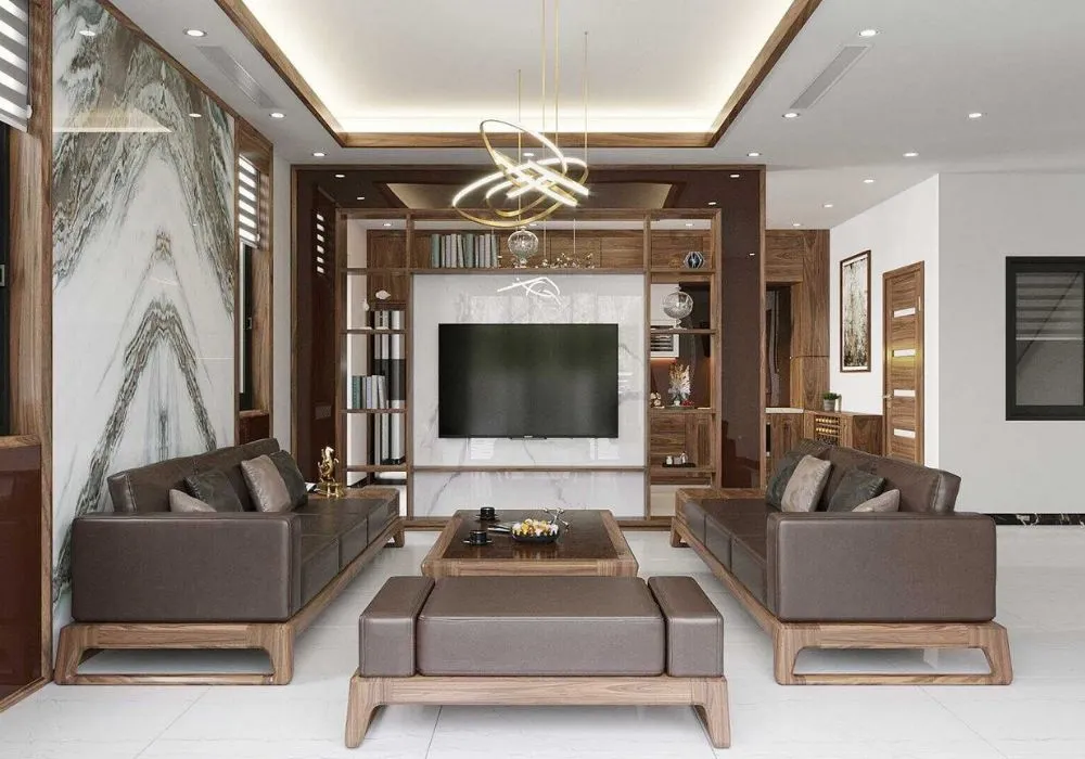 kệ tivi vách ngăn phòng khách